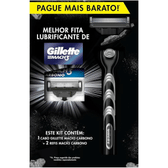 Imagem da oferta Kit Mach3 Carbono 1 Cabo + 2 Refis Higiene Pessoal Cuidado com a barba Lâminas e Aparelhos de Barbear
