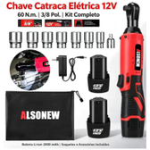 Imagem da oferta ALSONEW Kit Ferramentas Sem Fio 4 Modelos: Chave Impacto Furadeira Catraca Martelete Esmerilhadeira