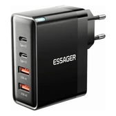 Imagem da oferta Carregador Essager Gan 100w 4 Portas 2 Usb-c 2 Usb-a Preto