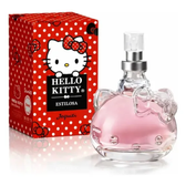 Imagem da oferta Perfume Hello Kitty Estilosa Jequiti 25ml Desodorante Colônia Feminina Frutal Romântica Frasco de Vidro com Spray Embalagem Compacta para a Bolsa e