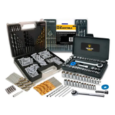 Imagem da oferta Jogo De Brocas Buchas E Bits Com 300 Peças E Maleta + Kit Chaves Catraca Reversível 40 Peças The Black Tools