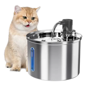 Imagem da oferta 3l Fonte De Água De Aço Inoxidável Para Gatos E Cãe Newpet Prata