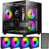 Imagem da oferta Gabinete Gamer Aquário em Vidro Com 4 Fans RGB GB1796