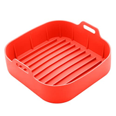 Imagem da oferta LYOR - Forma Quadrada de Silicone para Air Fryer Vermelha 20cm x 7cm