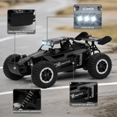 Imagem da oferta Carrinho Controle Remoto Recarregável Grande Off Road Cross Preto 2 x Baterias-Brastoy