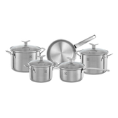 Imagem da oferta Jogo de Panelas Electrolux Inox com 5 Peças Design com Fundo Triplo