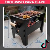 Imagem da oferta * QUEIMA DE ESTOQUE * Churrasqueira Portátil Pequena De...