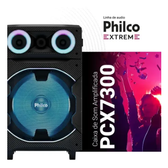 Imagem da oferta Caixa de Som Philco Extreme Bluetooth com Flash Light V5.3 1x Woofer 1700W PCX7300