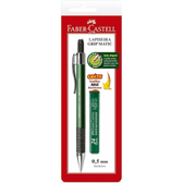 Imagem da oferta Kit Lapiseira 0.5mm com Grafite Faber-Castell Grip Matic Metal SM/05GM Cores Sortidas