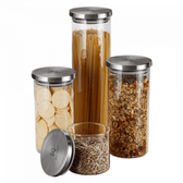 Imagem da oferta Kit Potes de Vidro Porta Mantimentos Herméticos Electrolux - 4 Unidades