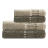 Imagem da oferta Jogo De Banho E Rosto Bossa Select 4 Algodão Camesa Marrom Com Bege Lisa