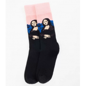 Imagem da oferta Meia Divertida Masculina Estampa Monalisa