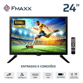 Imagem da oferta Tv - monitor Fmaxx Ft24 Led Fullhd Cor Preto