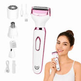 Imagem da oferta Depilador Feminino Recarregável 4 Em 1 Aparador Intimo Branco 127220v