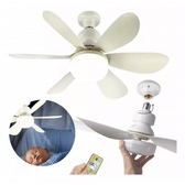 Imagem da oferta Ventilador Lâmpada De Teto 60w Silencioso Controle Remoto