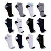 Imagem da oferta Kit 12 Pares Meia Masculino Cano Curto Soquete Varias Cores Sortidas Liso Único