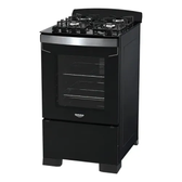 Imagem da oferta Fogão 4 Bocas Preto A Gás Com Mesa De Vidro Dako Diplomata