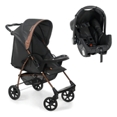 Imagem da oferta Carrinho Bebê Romano + Bebê Conforto Preto/cobre Galzerano