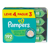 Imagem da oferta Lenços Umedecidos Pampers Aroma de Aloe Vera 192 Unidades