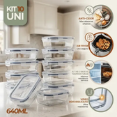 Imagem da oferta Kit 10 Pote De Vidro Marmita Hermético 640ml Freezer Fitness Rishon