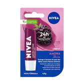 Imagem da oferta Nivea Hidratante Labial Amora Shine 4,8g, Hidratação Intensa 24h, Cor Suave, Brilho Delicado, Cuidado Diário, Manteiga De Karité