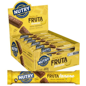 Imagem da oferta Nutry Barra de Fruta Banana 20g - Display | Com 24 Unidades, Banana-passa, Cobertura sabor Chocolate e Aveia