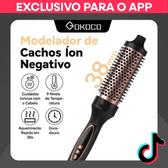 Imagem da oferta Escova Modeladora GOKOCO 38mm: 9 Temperaturas LisoCacheado e Secagem.