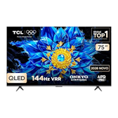 Imagem da oferta Smart TV TCL 75 Polegadas QLED 4K P8L WiFi Bluetooth Google TV HDR10+ 144 Hz VRR 75P8L