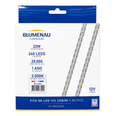 Imagem da oferta Fita Led 12v Blumenau 22w 3000k Luz Amarela Rolo De 5m
