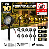 Imagem da oferta Kit 10 Luminárias Espeto Jardim Super LED 7W IP65