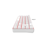 Imagem da oferta Teclado Mecânico Gamer Hyrax Thunder Pro Switch Huano Vermelho,LED Vermelho Layout 65% USB-C ABNT2 Branco - HCK65W-RED