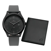 Imagem da oferta Relógio Technos Steel Preto Masculino Analógico Caixa Aço Inox Pulseira Silicone