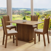 Imagem da oferta Conjunto Sala de Jantar Madesa Luana Mesa com 4 Cadeiras