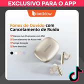 Imagem da oferta BETTDOW Fone Bluetooth 5.3 ANCENC - 42h Bateria Controle Touch Type-C