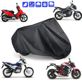 Imagem da oferta Capa de Cobrir Moto em Couro Forrada Impermeável Anti-Uv Protetora Anti-Risco