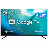 Imagem da oferta Smart TV 58" 4K UHD LED Philips 58PUG701978 Wi-Fi Bluetooth Google Assistente 3 HDMI 2 USB
