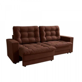 Imagem da oferta Sofá 3 Lugares Retrátil Lubeck Plush Suede Marrom