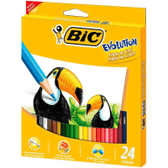Imagem da oferta Lápis de Cor Blister Sextavado BIC Evolution 24 Cores - 902638