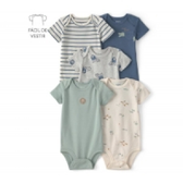 Imagem da oferta Kit Body Bebê 5 Peças Bichinhos Multicor Carter's