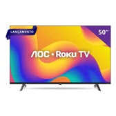 Imagem da oferta Smart Tv 50 Aoc 4k Dled 50u7045/78g Roku Tv Quad