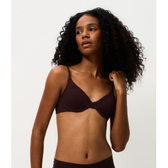 Imagem da oferta Sutiã Meia Taça com Aro e Sem Bojo em Algodão Marrom