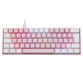 Imagem da oferta Teclado Mecânico Gamer SuperFrame Ferz RGB Switch Outemu Blue ABNT2 60% White/Pink SF-FERZ-RGB-WP