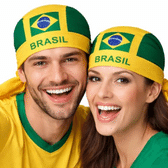 Imagem da oferta Kit com 2 Bandanas Brasil Copa do Mundo