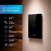 Imagem da oferta Interruptor Smart Inteligente Wi-fi 2.4 GHz Alexa google 1 Botão 4x2 Bivolt Preto Neo Avant