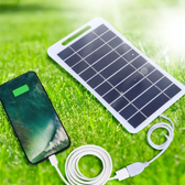 Imagem da oferta Painel solar de 2w 5w com usb à prova d'água caminhadas ao ar livre e acampamento bateria portátil banco de carre