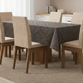 Imagem da oferta Toalha De Mesa De 6 Lugares Tecido Jacquard Retangular