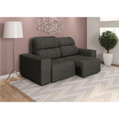 Imagem da oferta Sofá 3 Lugares Linoforte Versalhes com Assento Retrátil e Encosto Reclinável em Tecido Suede