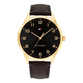 Imagem da oferta Relógio Tommy Hilfiger Th Essentials Masculino Em Couro Pret Preto