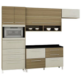Imagem da oferta Cozinha Bartira Glamour com 5 Portas e 8 Gavetas - Cozinha Compacta