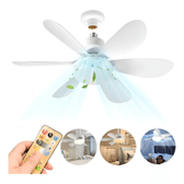Imagem da oferta Ventilador Lâmpada De Teto Controle Remoto Silenciosa E27